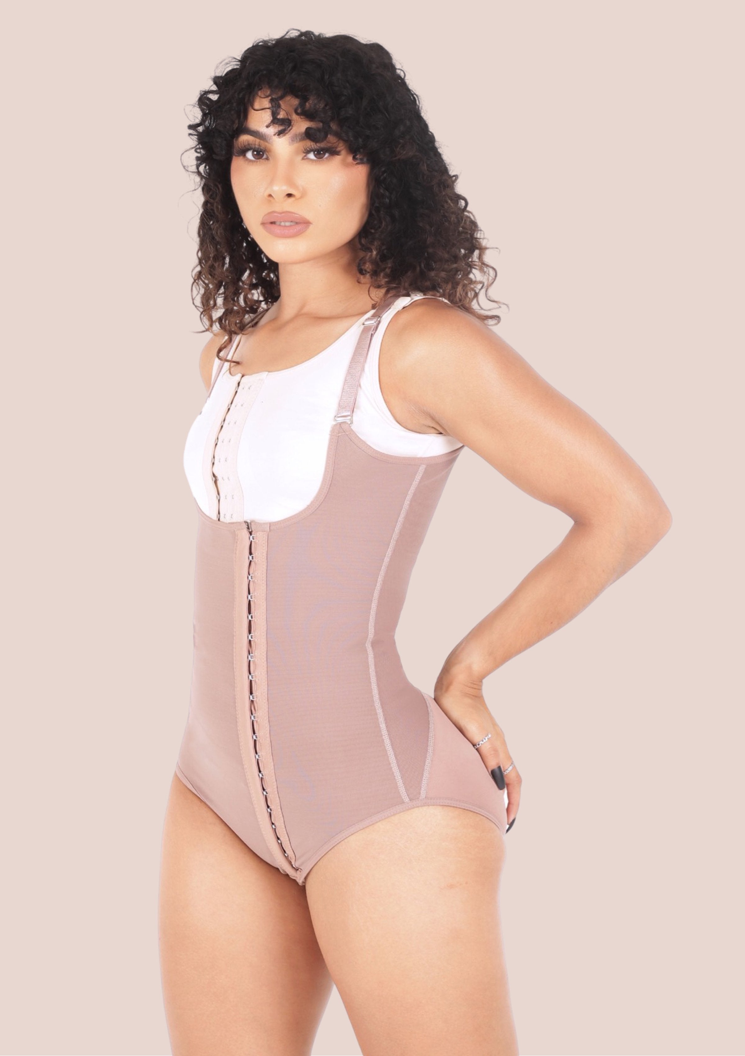 Analise Medium Pink High Compression Bodysuit, S